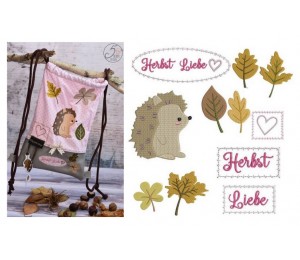 Stickdatei - Igelchen Vollstick inkl. Puschendatei